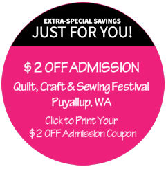 Quilt, Craft & Sewing Festival Admission Coupon