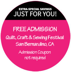 Quilt, Craft & Sewing Festival Admission Coupon